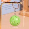 Creative Pickleball Racket Metal Keychain Colorful Hollow Golf Ball Keychains Pickle Dink Ball Fans Party Gift Bag Pendant