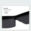 High-End Square Half-Frame Polarized Sunglasses for Men and Women with UV Protection