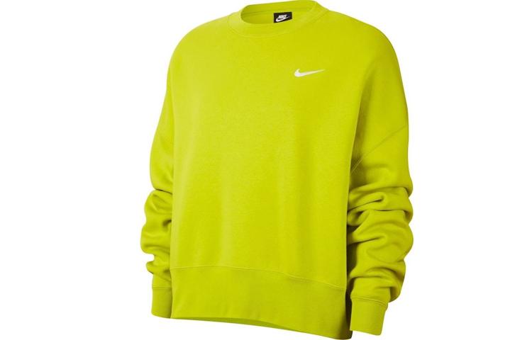 

Nike Embroidery Logo Crew Neck Thickened And Fleece Lined Sweatshirt Women s Mustard CK0168-308 L