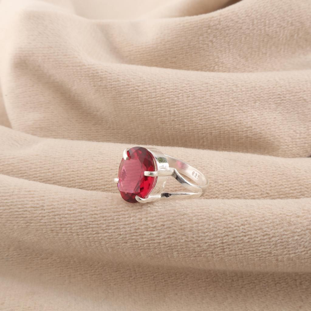 Rosa Rubellit Edelstein 925 Sterling Silber Handgemachter Damenschmuck Schöner Ring für Jubiläumsgeschenk RR-75-2