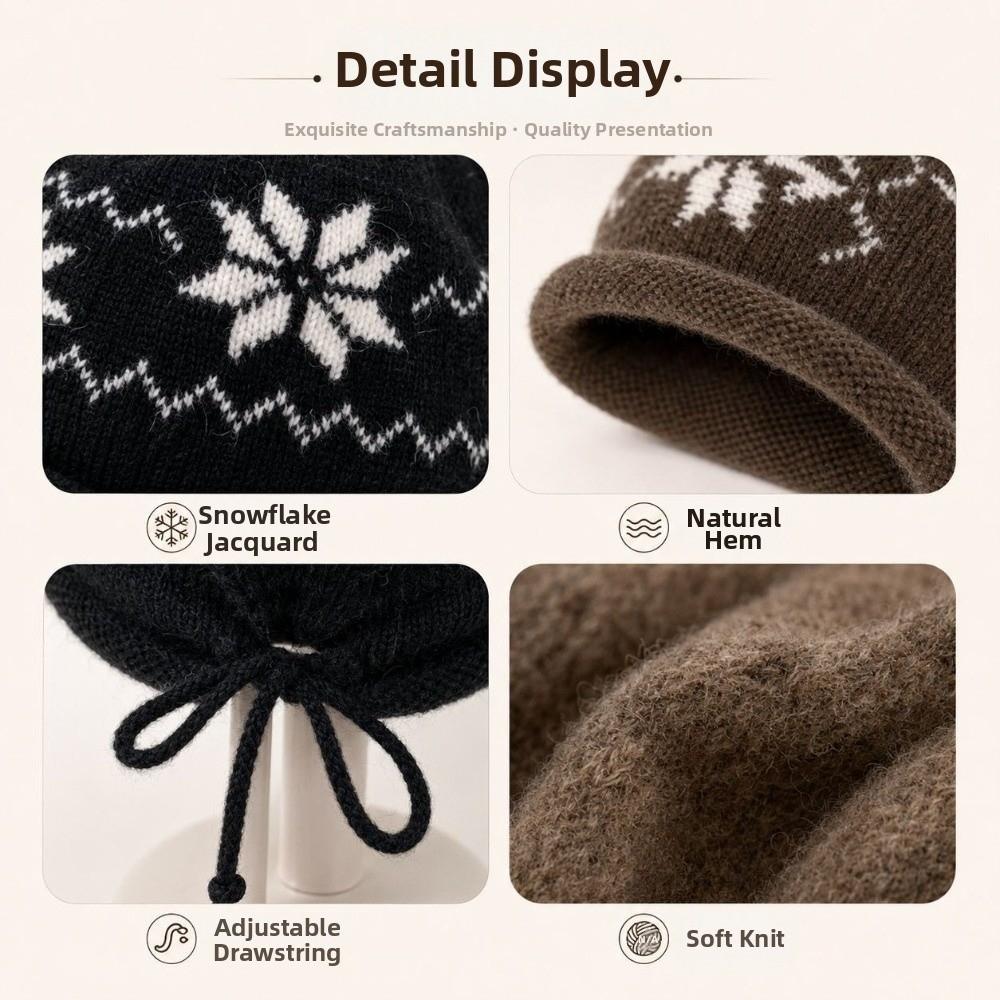 Drawstring Beanies Hat Keep Warm Winter Hat Fashion Skullies Cap  Autumn