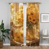 Sunflower Curtains Child Room Blackout Curtain for Room 2 Panel Halloween Decoration Tulle for Bedroom Shades Partition Living