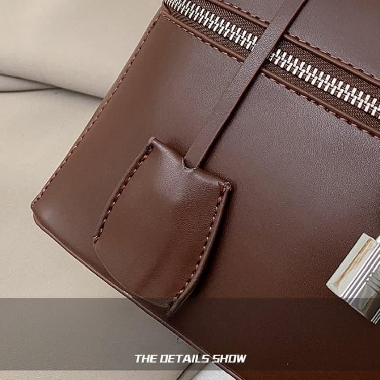 Kleine quadratische Tasche mit Reißverschluss Damen Schulter-Tragetasche