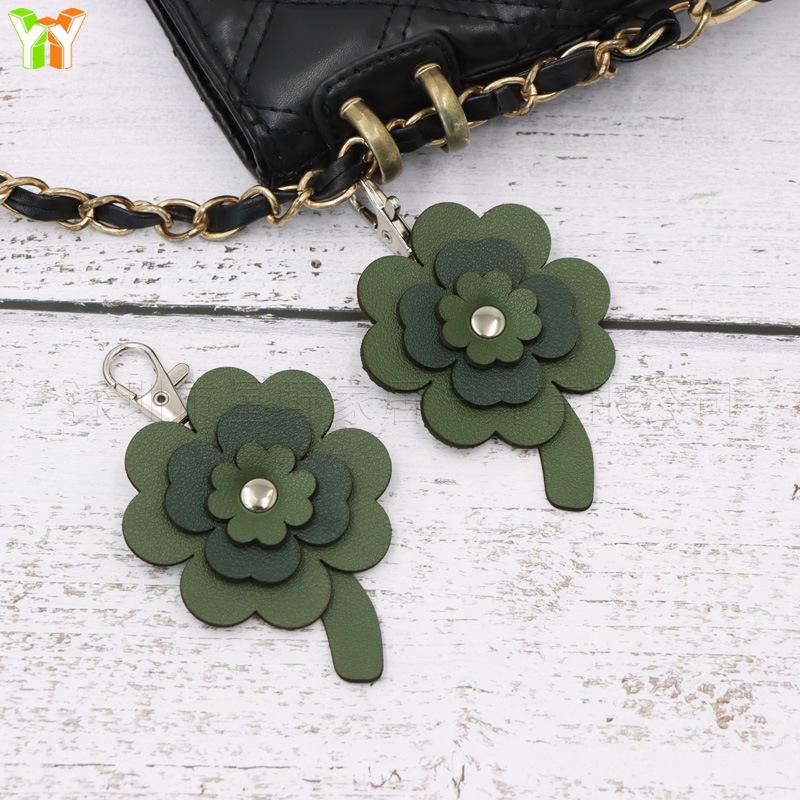 Kreativer vierblättriger Klee Schlüsselanhänger - Blumen-Taschenanhänger & Auto-Schlüsselanhänger