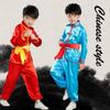 With Belt Kungfu Uniform Long Sleeves Martial Art Uniform Fashion Tai Chi Uniform  Children