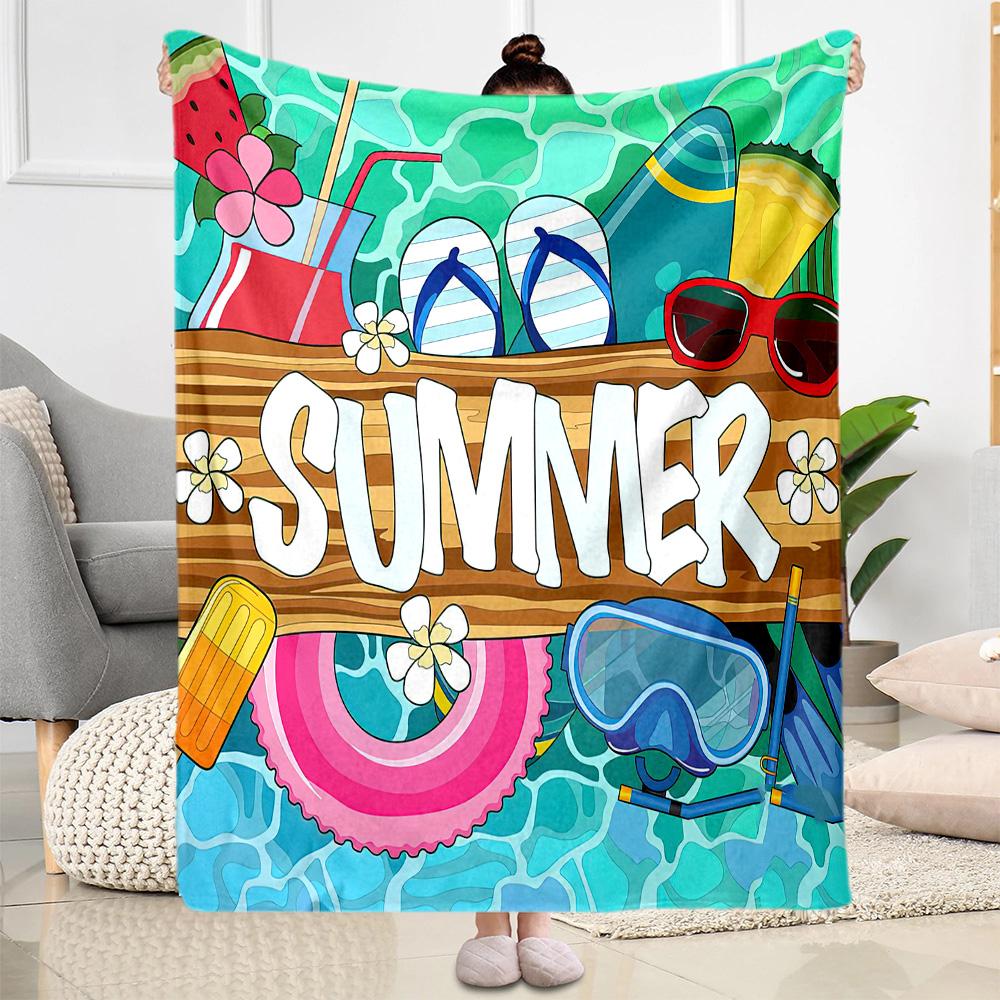 Beach Surfboard Paradise Blankets are suitable for living rooms,making them an ideal choice for outdoor travel and gifts.