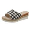 Ladies Shoes 2024 Modern Slippers Women's Slippers Summer Beach Slippers Women Wedges Solid Color Ladies Slippers