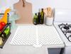 Große Silikon-Abtropfmatte mit Ableitungsöffnung zum Trocknen von Schüsseln und Geschirr