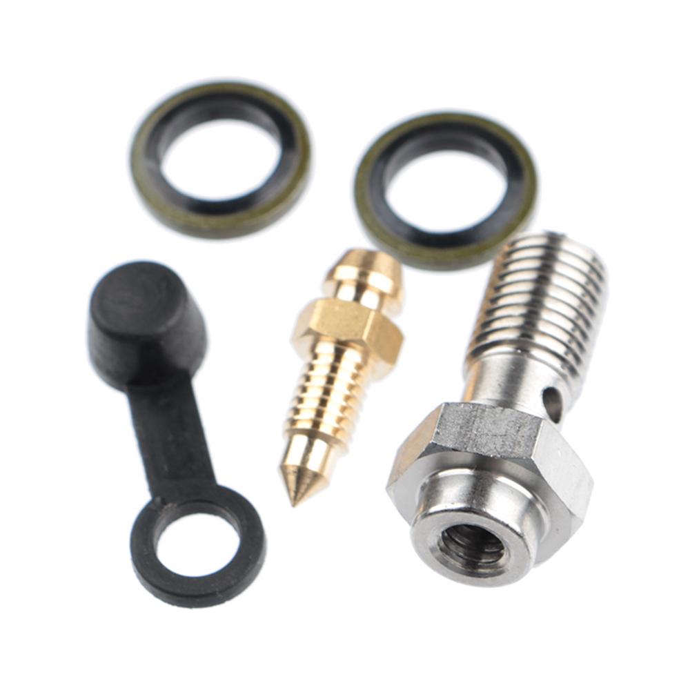 Motorcycle Accessories Brake Bleed Screw Banjo Bolt M10*1.25mm /1.0mm Oil Nozzle Throat Air Release Brake Caliper Cylinder Screw