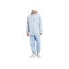 Adidas Drawstring Ribbed High-Waisted Sports Pants Unisex Pants Light-Blue IA7724