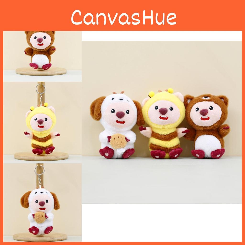 Adorable Plush Beaver Keychain Cute Short Plush Animal Bag Charm 12cm Stuffed Toy