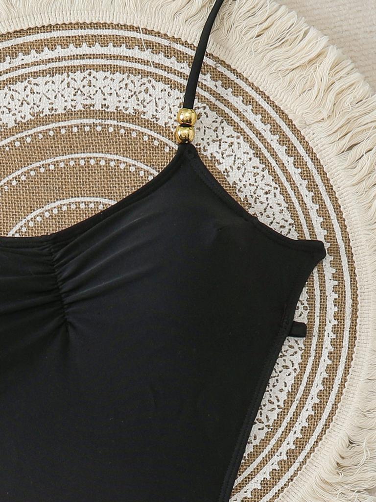 Tanga Sexy Dámské Jednodílné Plavky Plavky Ženské Push Up Jednobarevné Biquini Monokini Plavecký Oblek Plavky Plážové Oblečení