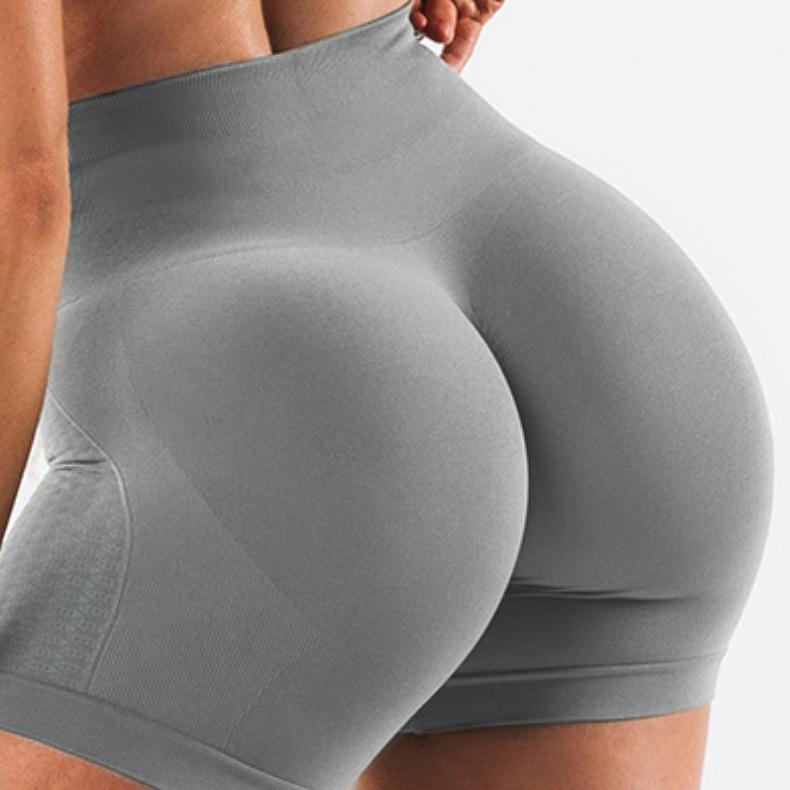 Seamless Jacquard Yoga Shorts: Super Soft, Body Shaping, Hip Lifting, Three-Point Fitness Shorts for Women