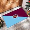 Burnley Football Print Crystal Velvet Rug, Comfortable Water Absorbent Non Slip Indoor Floor Carpet