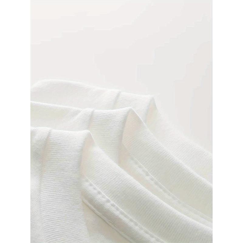 European Size 1pc,  Pure, Printed T-Shirt with Book And Butterfly Pattern, Spring And Summer Round Neck Short Sleeved Women'S T-Shirt