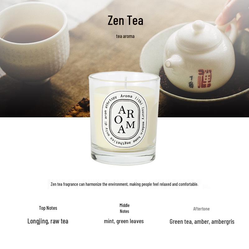 Transparent European Style Soy Wax Candle with Plant Essential Oils - Smokeless Home Aroma Gift