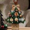 Christmas  Small Christmas Tree Ornaments With Lights 50cm Desktop Christmas Tree Golden Red Set Christmas Tree