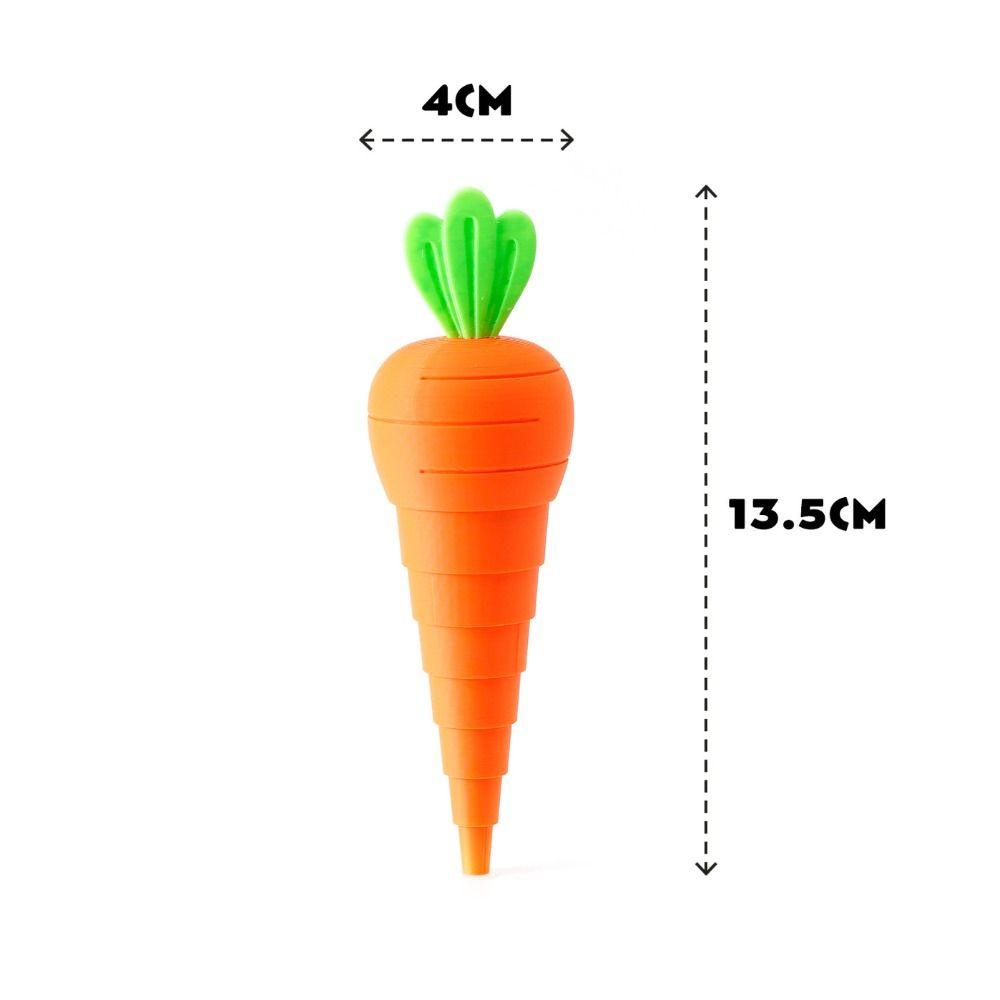 PLA Scalable Unzip Toys Colorful Funny Toys New 3D Printed Carrot Model  Desktop Decorations