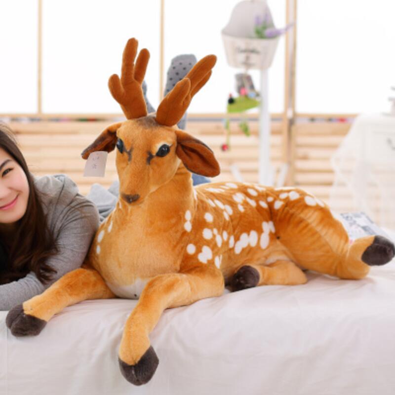 Simulation Plush Sika Deer Stuffed Toy Soft Deer Plush Doll For Kids Baby Children Birthday Gift