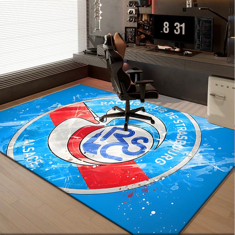 1PC rug Racing Club Strasbourg Crest Carpet, Chair Rug,Area Rug for Office Bedroom living rooms bedroom, Doormat decor Christmas fan gifts