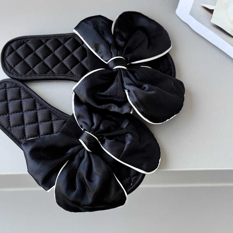 Fashion Slippers Casual Butterfly-Knot Flat Shoes Female Slides Luxury Soft Massage Butterfly-knot Fashion Shoes Butterfly-Knot Home Sli