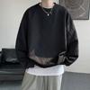 Vit Barock Tung Sweatshirt Herr Premium Vår och Höst Bas Tröja Oversize