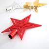 Christmas Five-Pointed Star Tree Topper: Three-Layer Electroplated Plastic Decoration