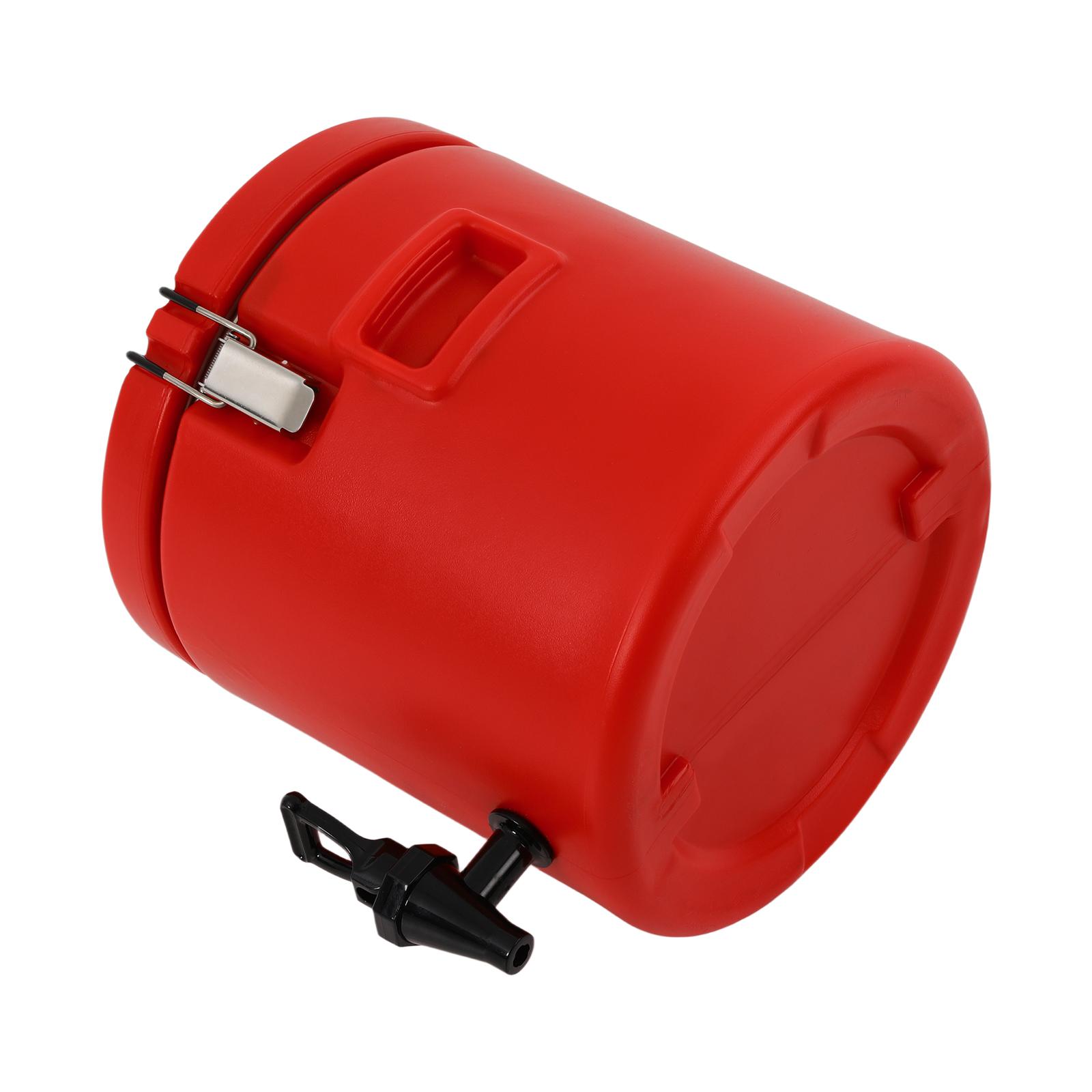 10L Insulated Beverage Dispenser, Stainless Steel Insulated Bucket, Insulated Beverage Dispenser with Faucet красный