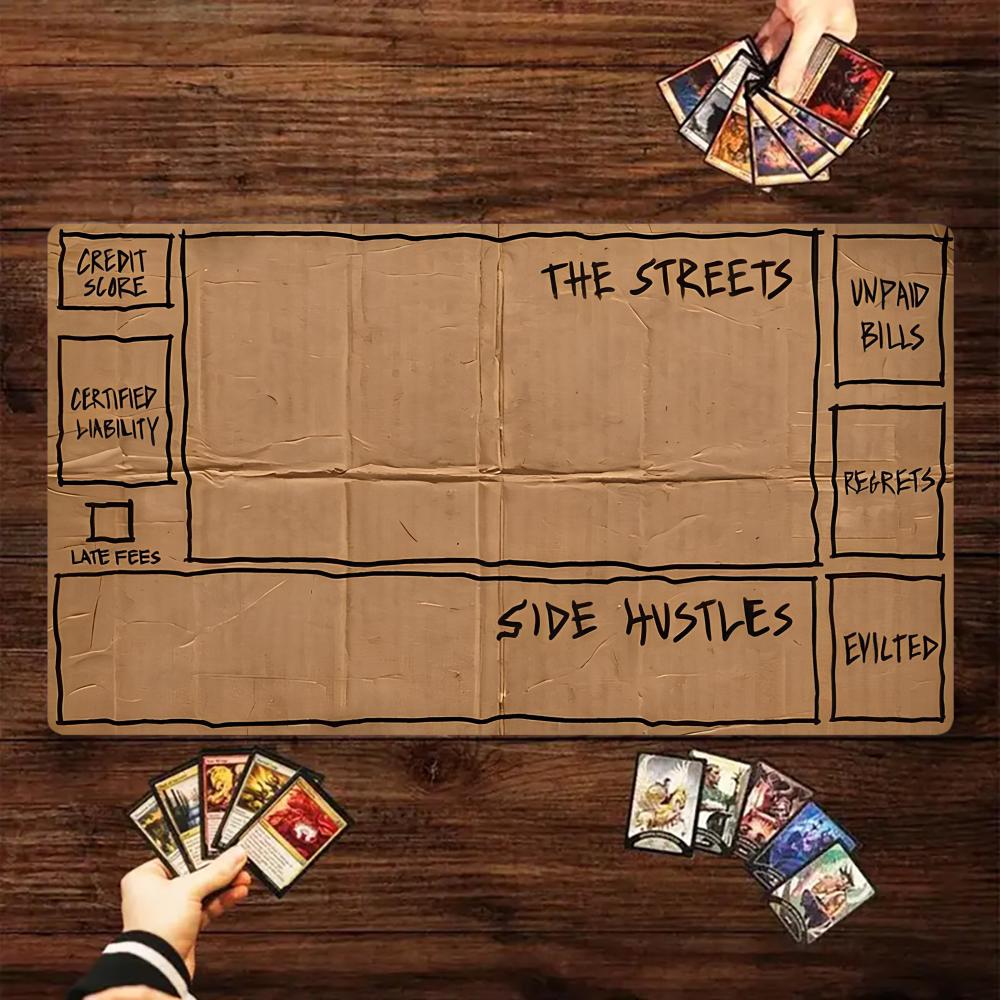Non-Slip Rubber mousepads Desk Mat with edge lock for keyboard and mouse Card Game Accessories Trading Card Collectors
