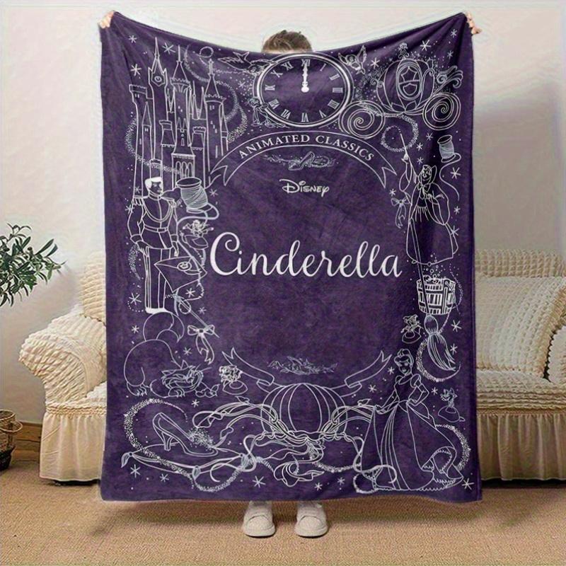 1 Stück, Bezaubernde Disney Cinderella Heimdekor-Decke, Flanell-Kuscheldecke, Für Draußen oder als Autoabdeckung. Ideal für Schlafzimmer, Wohnzimmer