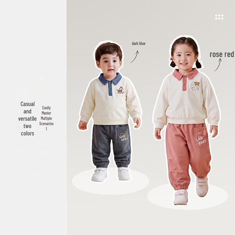 LABI Kids Long Sleeve Polo Sweatshirt