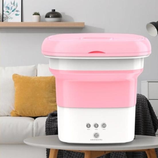 1 set mașină de spălat rufe Pliabil cu protecție oprită Accesoriu de călătorie portabil pentru spălat jucărie de plus pentru copii