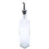 500ml Oil Dispenser Bottle Clear Glass Olive Oil Dispenser Stainless Steel Leakproof Spout Bottle for Kitchen Vinegar