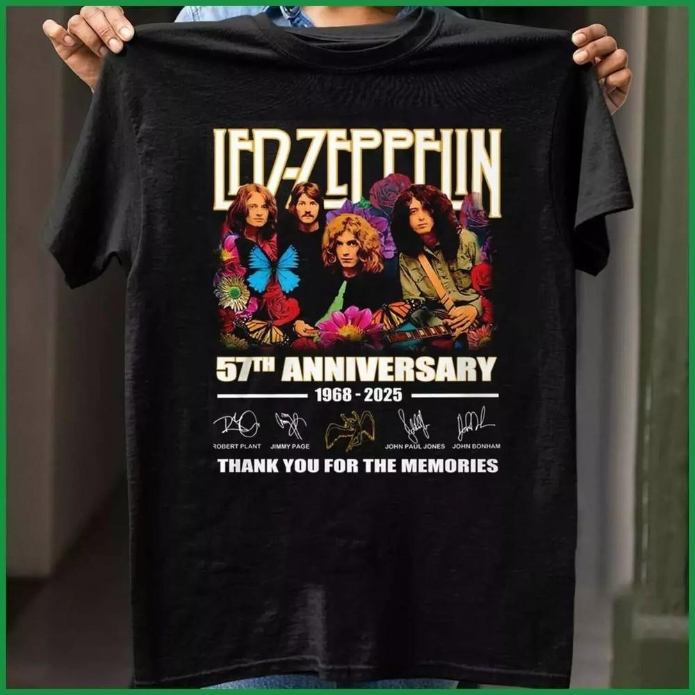 

Led Zeppelin 57-я годовщина 1968-2025 Спасибо за музыку Футболка Унисекс Футболка S