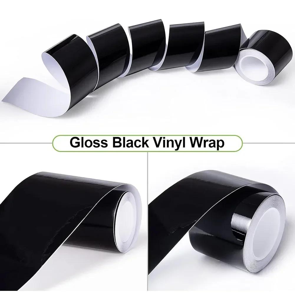 Película para Coche Kit de Vinilo de Alto Brillo Para Black Out Eliminación de Cromados Para Moldura de Ventana Película Automotriz Cinta Antiarañazos Pegatinas Impermeables