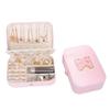PVC Letter Leather Portable Jewelry Box Double Earrings Earrings Ring Jewelry Storage Box