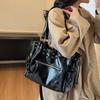 Trending Drawstring Backpack Multi-pocket Leather Bag Stylish Shoulder Bag for Women