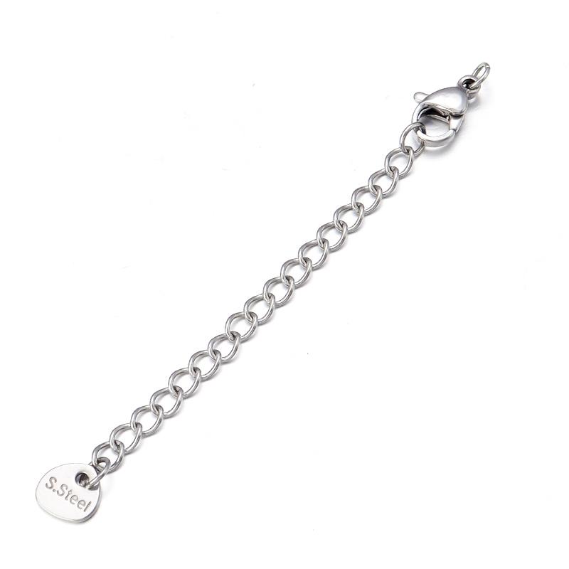 10pcs/lot Stainless Steel Extension Chains Link Jump Rings Lobster Clasps Connectors For Bracelets Necklace DIY Jewelry Making