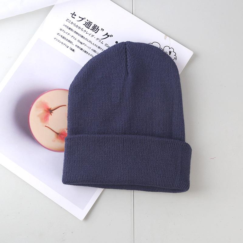 2pcs Light Board Knitted Hat Winter Wool Hat Men's And Women's Warm Hat