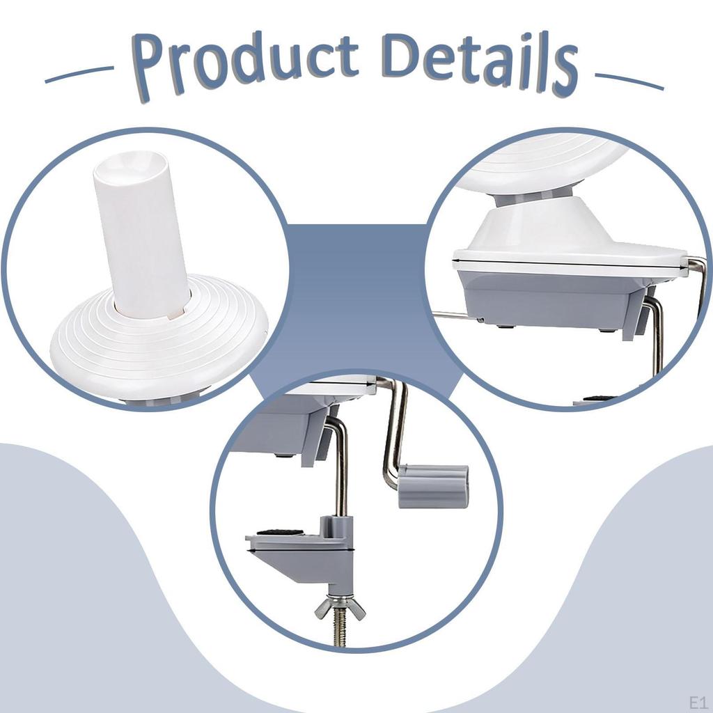 Wool Yarn Winder Hand Operated with Handle Home Efficient Multipurpose Stable Manual