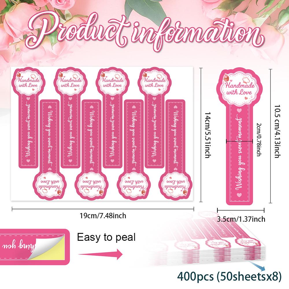 50 Sheets PVC Paper Stickers Self-adhesion Flower 190x140mm
