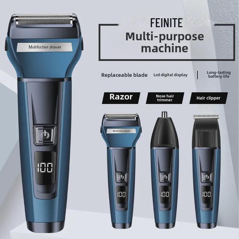 Fenite FS-877 Multi-Function Shaver: Electric Beard Trimmer, Haircut, Nose Hair Trimmer with Digital Display