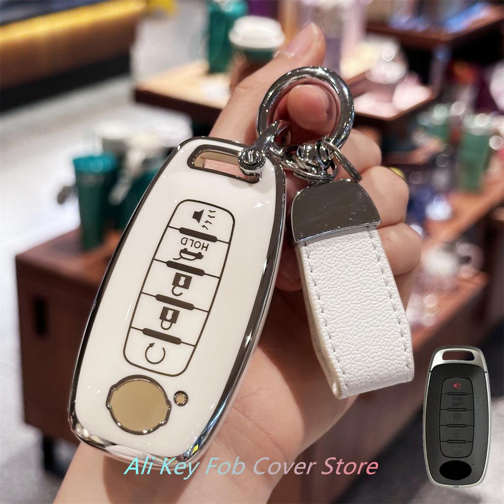 Schlüsselanhängerhülle mit Schlüsselband für 2023 Rogue für Nissan Pathfinder 2024 5 Tasten