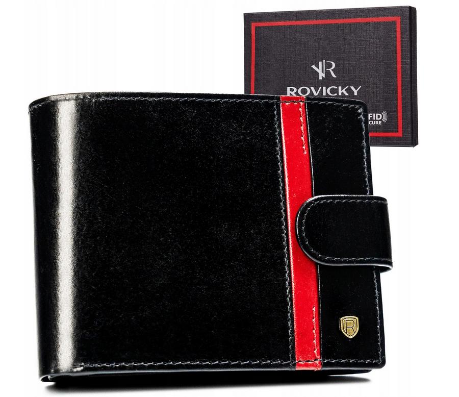 Men's Leather Wallet with RFID System - Rovicky