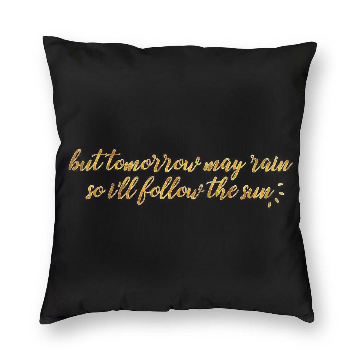 So Ill Follow The Sun Pillowcase Polyester Linen Velvet Printed Zip Decor Pillow Case Room Cushion Cover 30x30cm