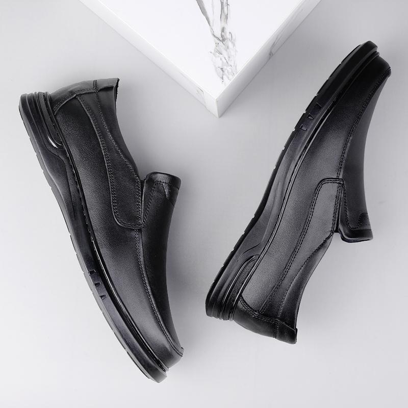 Fashion New Casual Shoes Business Men Slip-on Shoes All-Match Business Loafers Handmade Dress Flats Fashion Mens Genuine Leather Shoes