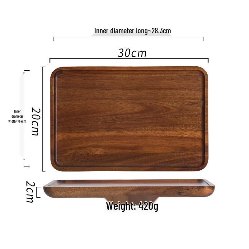 Acacia Wood Rectangular Serving Tray