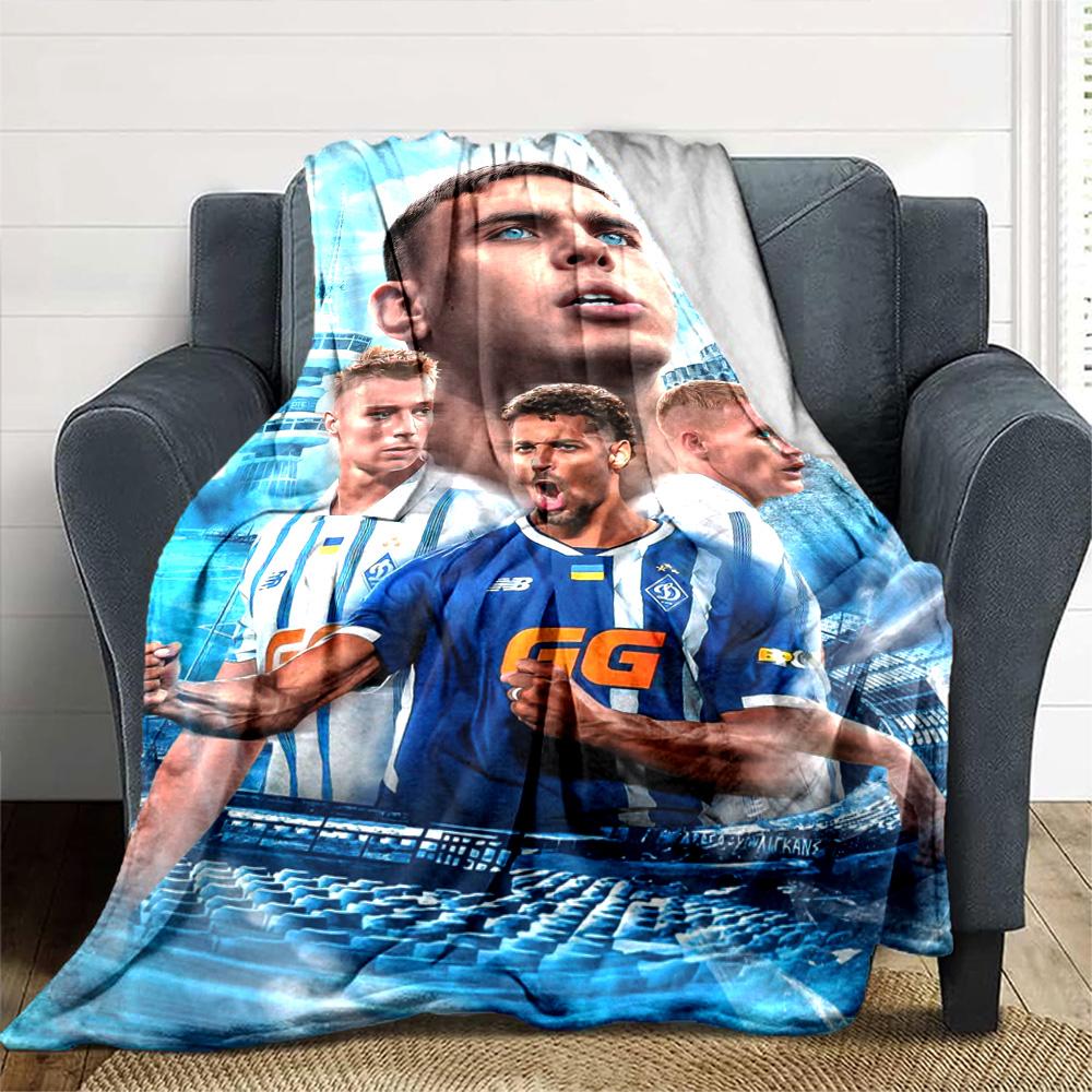 Dynamo Kyiv Football Team Collage Print Fleece Blanket Soft Warm Throw Blanket Sofa Couch Bed Home Decor For Soccer Fans