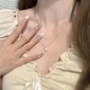 Double-layer Stacked Wearing Imitation Pearl Necklace Women's 2026 New Niche Light Luxury High-end Clavicle Chain Temperament Simple Neck Chain