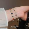 Exquisites geometrisches Blumenarmband mit Zirkonia - Eleganter und modischer Schmuck für Damen